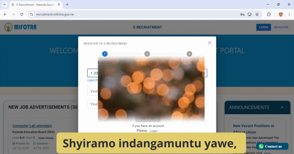 Miftotra register page Miftotra register page