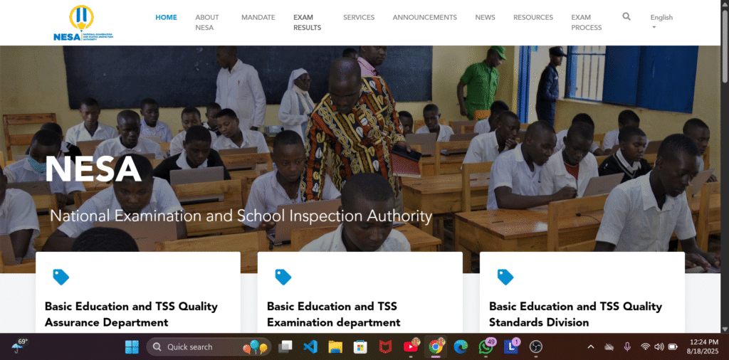 NESA Examination results 2024-2026