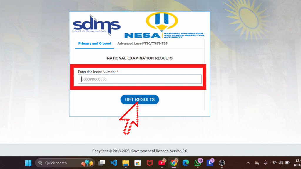 NESA Examination results 2024-2026