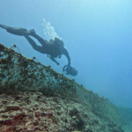 Underwater stone wall measuring 120 meters discovered off the coast of Brittany, western France