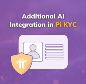 Illustration showing Pi Network’s AI-powered KYC system, highlighting faster identity verification and Mainnet migration.