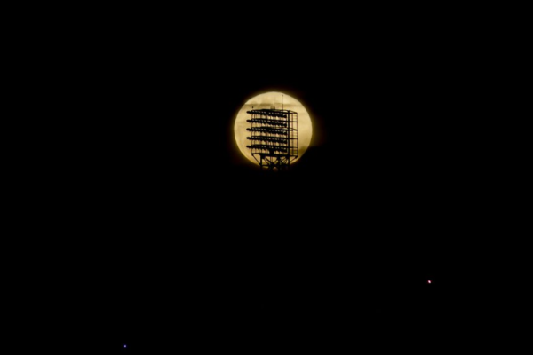 Supermoon appearing large and bright over Rwanda on the night of December 4, 2025.
