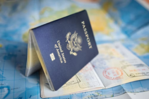 United States visa application center with applicants waiting during policy changes