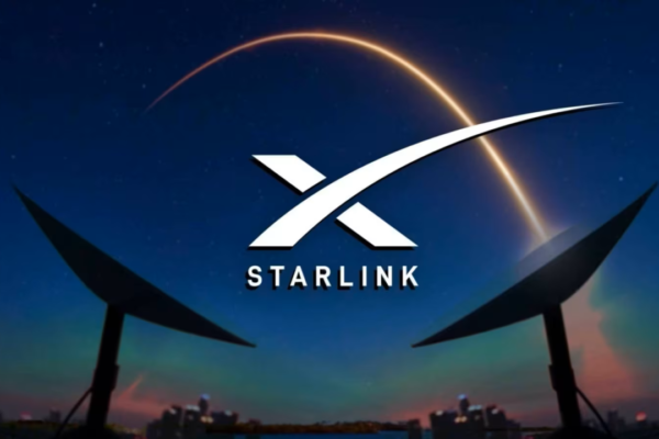 Starlink satellite dish providing internet access during Iran protests