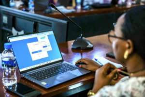 Rwandan citizens accessing Mbaza digital platform for submitting public complaints