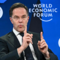 NATO Secretary General Mark Rutte speaking at the World Economic Forum in Davos