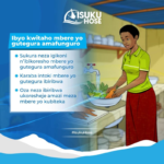 Rwandan health workers educating families on food hygiene and disease prevention