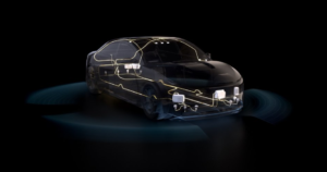 Mercedes-Benz autonomous vehicle powered by Nvidia AI technology driving in San Francisco
