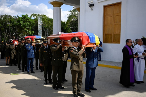 Venezuelan security forces during unrest following the US operation that led to the removal of President Nicolas Maduro