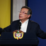 Colombian President Gustavo Petro speaks after warning the United States over arrest threats similar to Venezuela’s Maduro