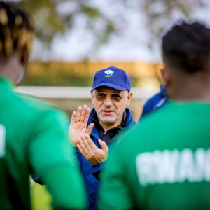 Former Amavubi head coach Adel Amrouche during a Rwanda national team training session