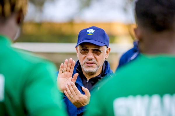 Former Amavubi head coach Adel Amrouche during a Rwanda national team training session