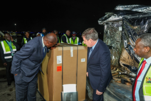 Kenya’s Health Minister Aden Duale announcing the arrival of 21,000 doses of Lenacapavir for HIV prevention in Nairobi.