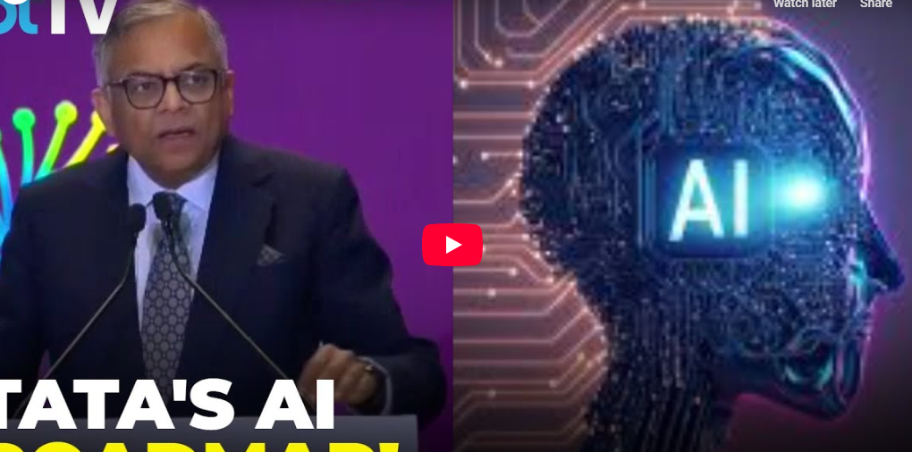 OpenAI and Tata Consultancy Services logos displayed with data center servers representing AI infrastructure expansion.