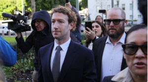 Meta CEO Mark Zuckerberg speaking in court during a lawsuit over Instagram and Facebook’s impact on children’s mental health.