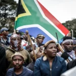 Demonstration by the 'March and March' movement marking an unofficial deadline set by citizen-led groups for undocumented foreign nationals to leave South Africa, in Durban, on June 30, 2026 [AFP]
