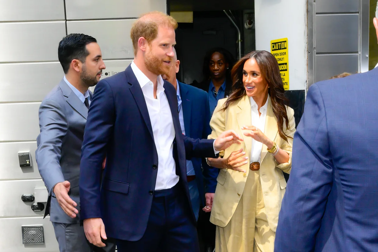 Prince Harry, Duke of Sussex and Meghan, Duchess of Sussex are seen on April 23, 2025 in New York City. Raymond Hall/GC Images/Getty