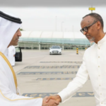 President Paul Kagame arrives in Doha, Qatar, on Monday, July 13, to pay his respects following the death of former Emir of Qatar Sheikh Hamad bin Khalifa Al Thani. Photo Courtesy